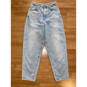 AG Adriano Goldschmied Womens High Rise‎ Barrel Renn Wide Leg Jeans Blue Size 25